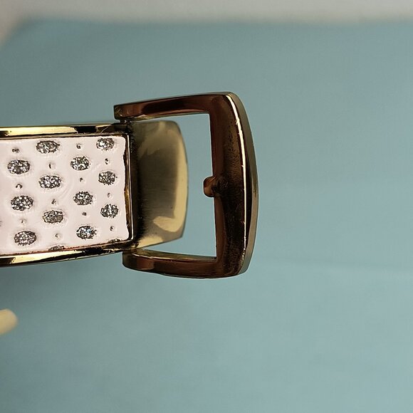 Exquisite Bracelet Belt Buckle Fold Over Hinge Clasp Cuff Bracelet White… - Picture 3 of 14